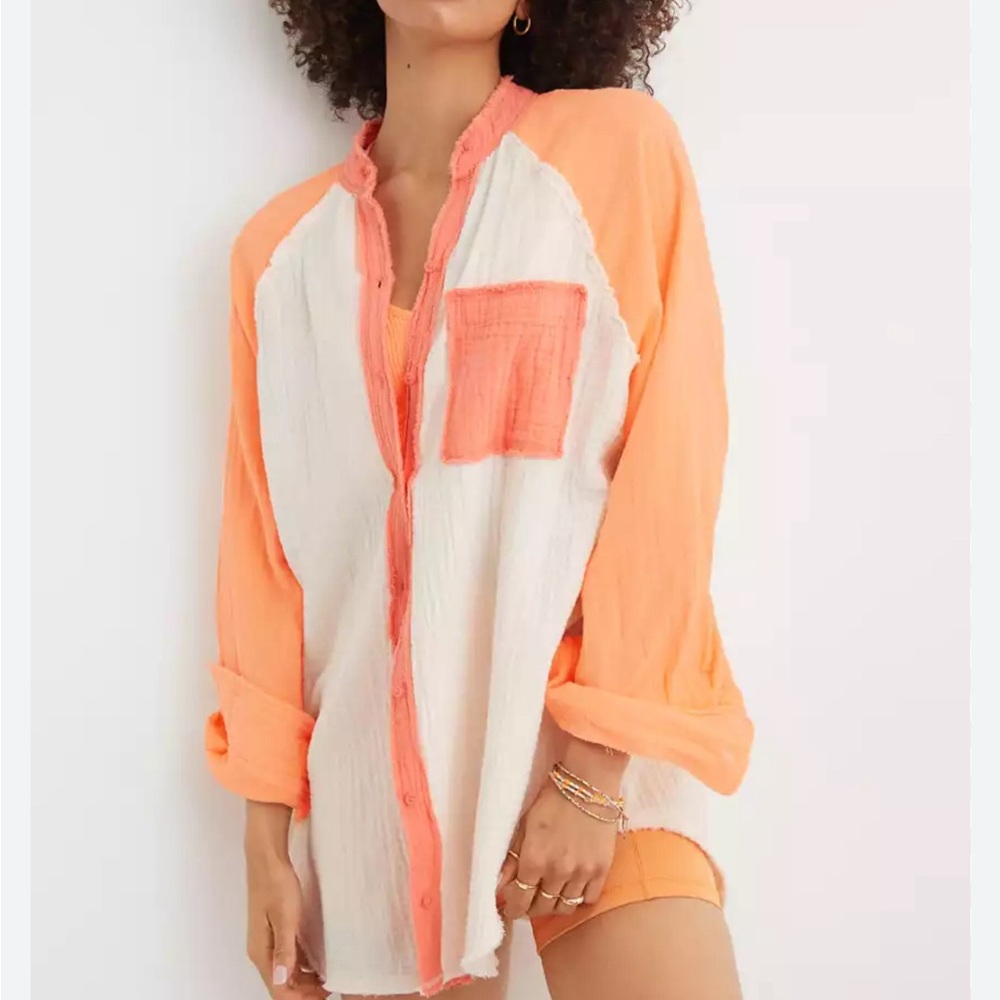 Aerie Oversize Button Down Shirt / Overshirt